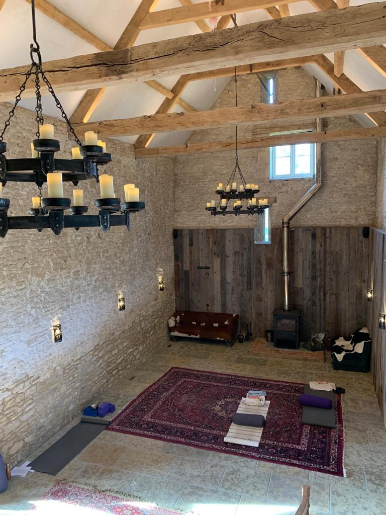 Kilkenny barn yoga set up